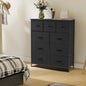 Dresser For Bedroom With 9 Fabric Storage Drawers, Tall Chest Organizer