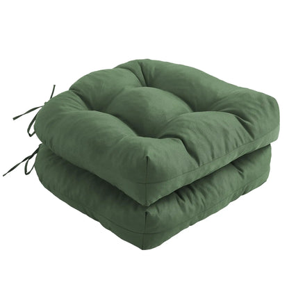 Outdoor Chair Cushions Set of 2, with Ties, 19x19+5” Tufted , Waterproof