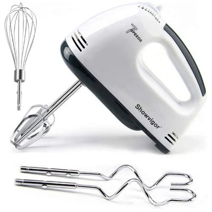 7 Speed Portable Electric Handheld Mixer with 5 Stainless Steel Accessories