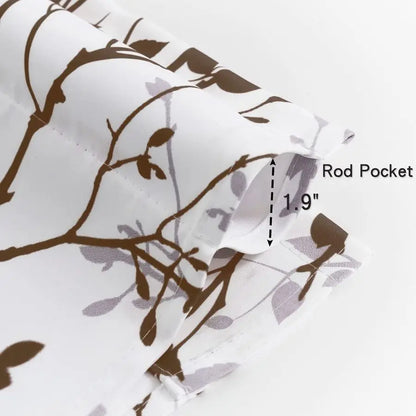 Branch Printed Curtain Valance, 18 Inches long