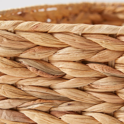Natural Handmade Woven Hyacinth Basket with Lid
