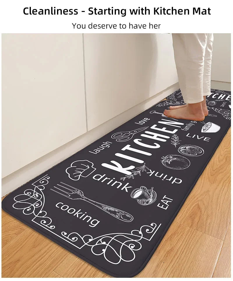 Kitchen Carpet Washable, Non-Slip, Absorbent Kitchen Mat