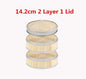 Bamboo Food Steamer basket with Stainless Steel Banding