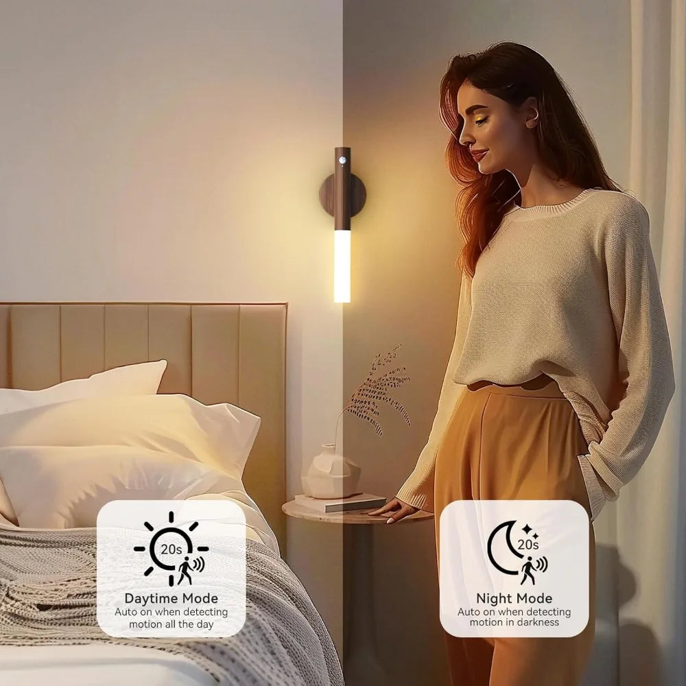 Portable LED Sensor Night Light, Usb Power Charging Indoor Wall Lamp for Living Room Stairs Porch