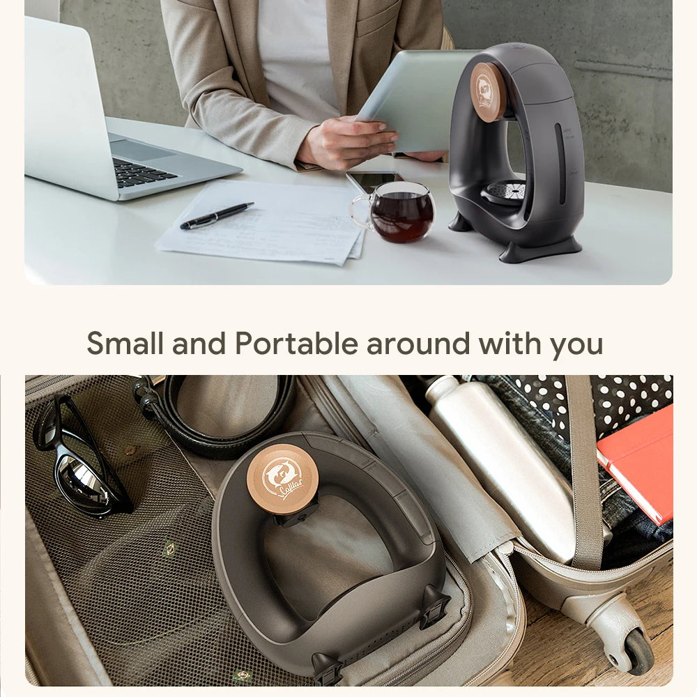 MINI Q Coffee Maker, Portable Machine Compatible with Coffee Powder & Tea