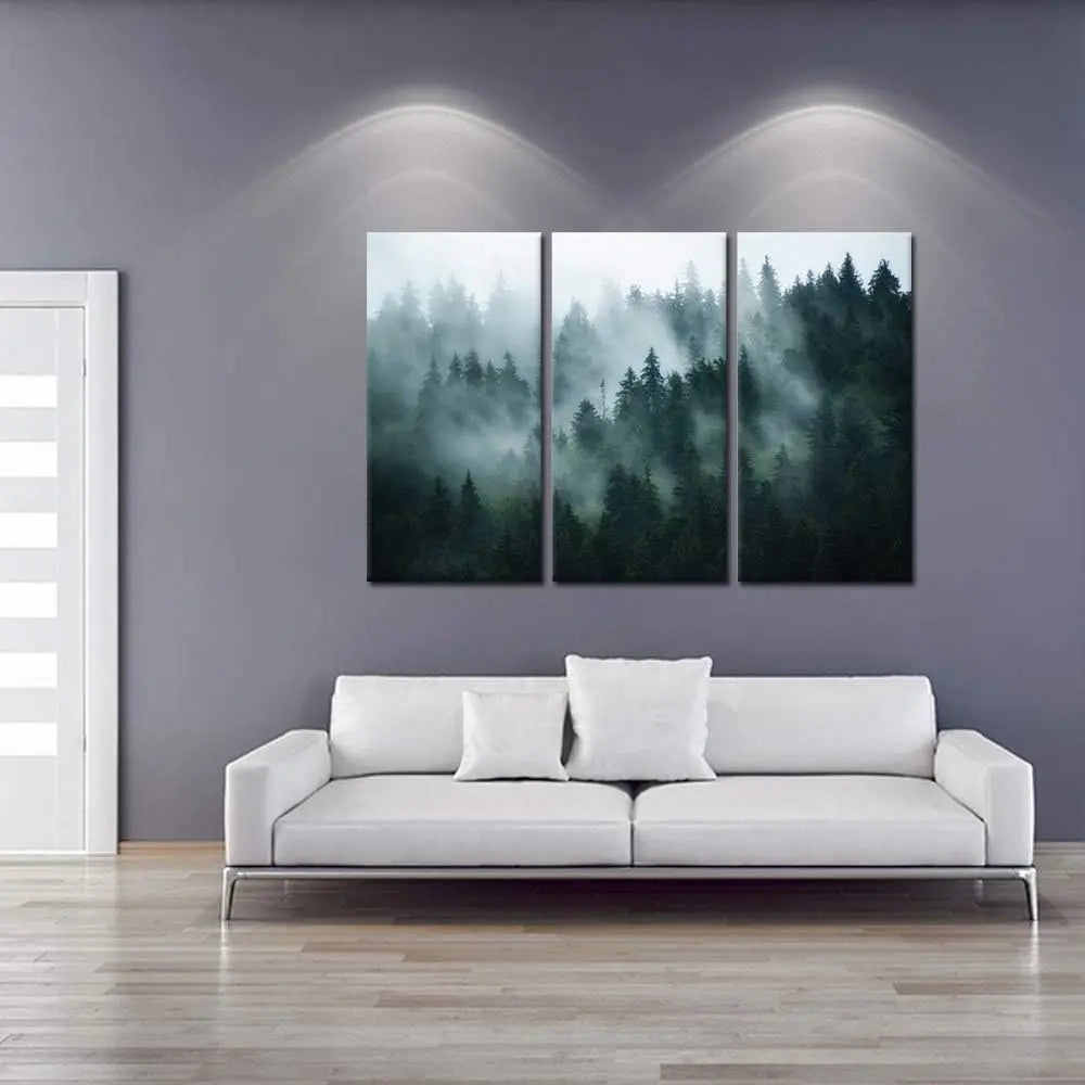 Photographic Dark Tree Misty Landscape Art
