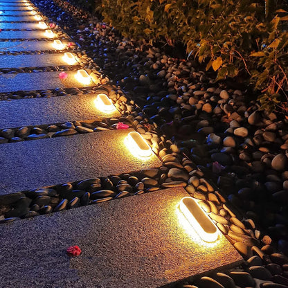 5 Years Lifespan 4 Pack Solar Deck Lights, IP68 Waterproof Auto On/Off