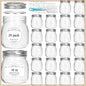 10 oz Glass Mason Jars, 24 Pack Regular Mouth with Silver Lids & Bands