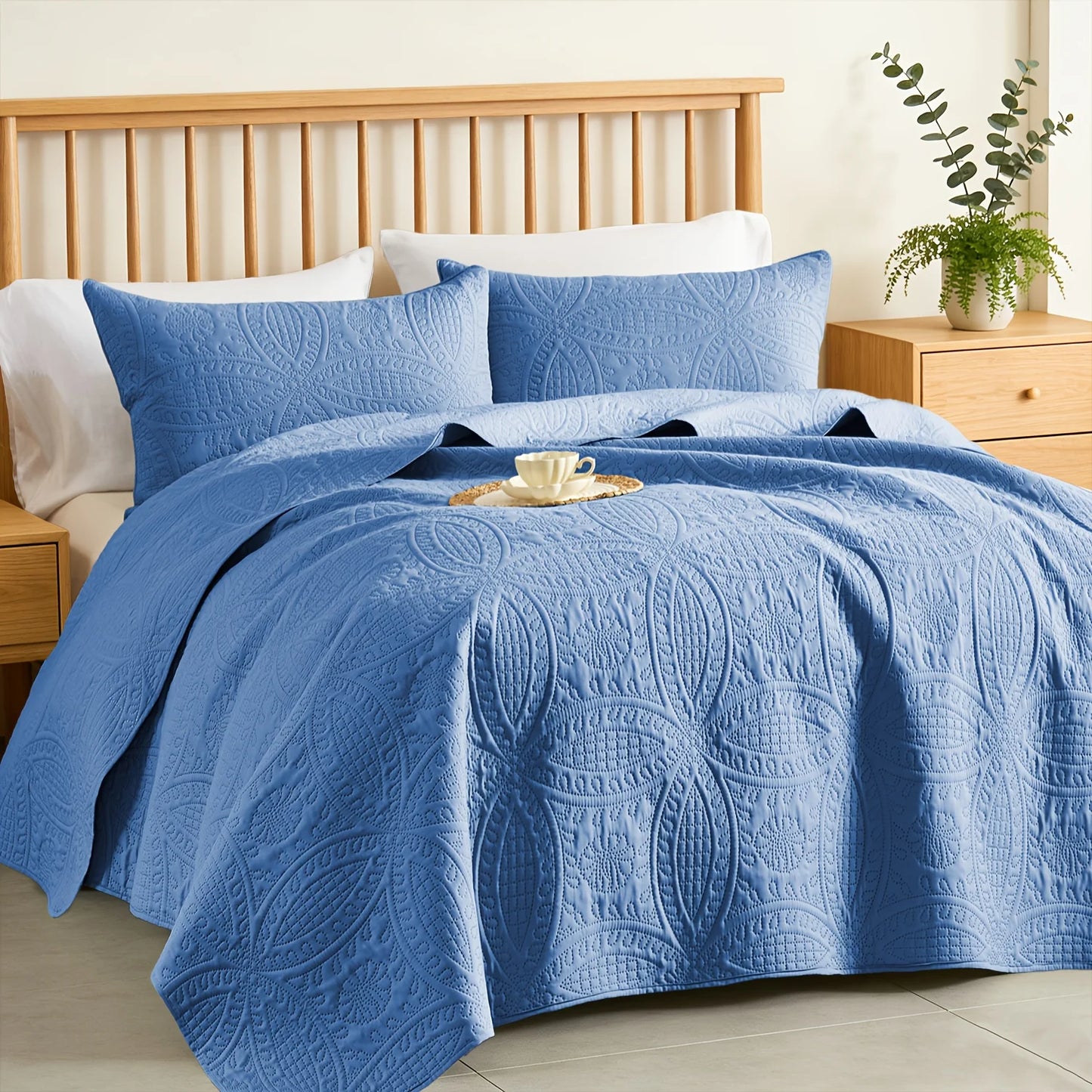 3pcs Or 2pcs Luxury Lightweight Bedspreads Set -Anti-cat Scratch Soft And Breathable Quilt Microfiber Bedspread