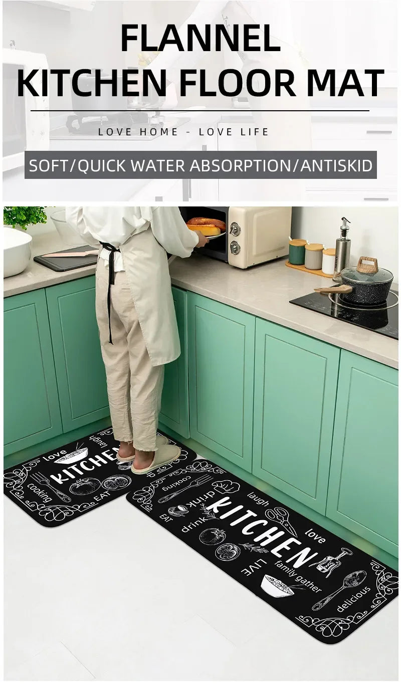 Kitchen Carpet Washable, Non-Slip, Absorbent Kitchen Mat