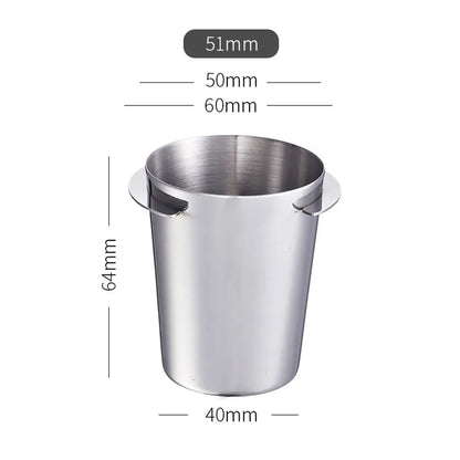 Stainless Steel Coffee Bean Measuring Cup for Espresso Machine