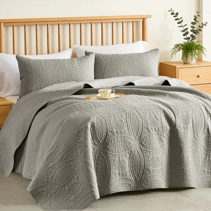 3pcs Or 2pcs Luxury Lightweight Bedspreads Set -Anti-cat Scratch Soft And Breathable Quilt Microfiber Bedspread