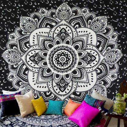 Polyester Mandala Print Tapestry Wall Hanging