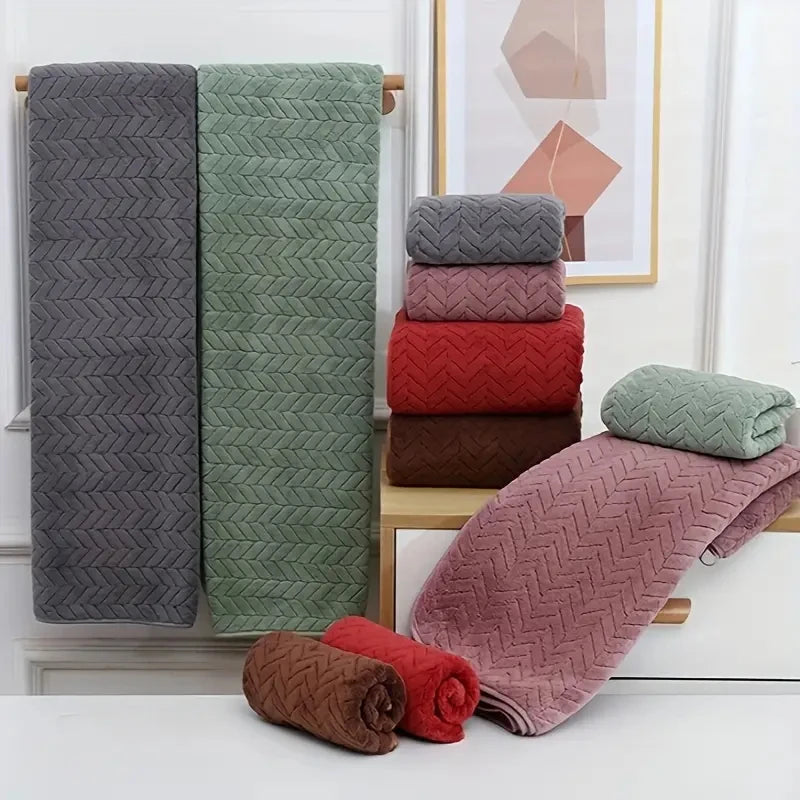 High Quality Thick Coral Velvet Bath Towels, Soft and Absorbent, Sports Beach Towels