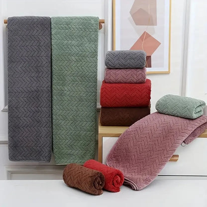 High Quality Thick Coral Velvet Bath Towels, Soft and Absorbent, Sports Beach Towels