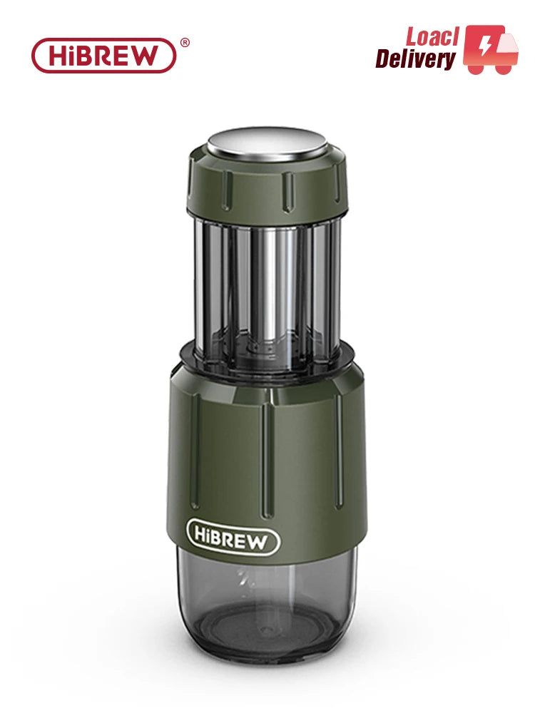 2 in 1 Portable Coffee Machine, Hot/Cold Water Manual Espresso Maker For Capsule & Ground