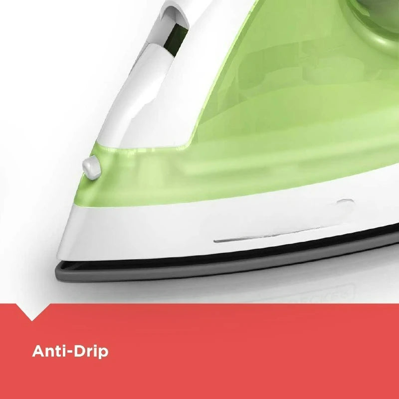 Easy Steam Iron for Clothes, 200W, TrueGlide Nonstick Soleplate, Auto Shut-Off