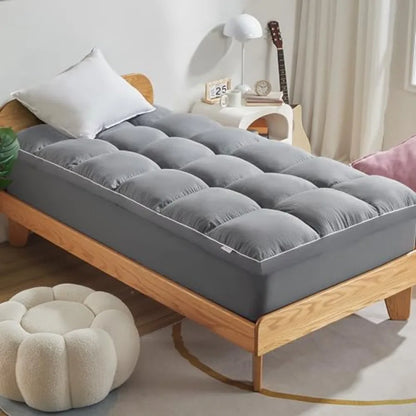 Mattress Topper, Extra Thick Fitted Mattress Pad w/ Deep Pockets