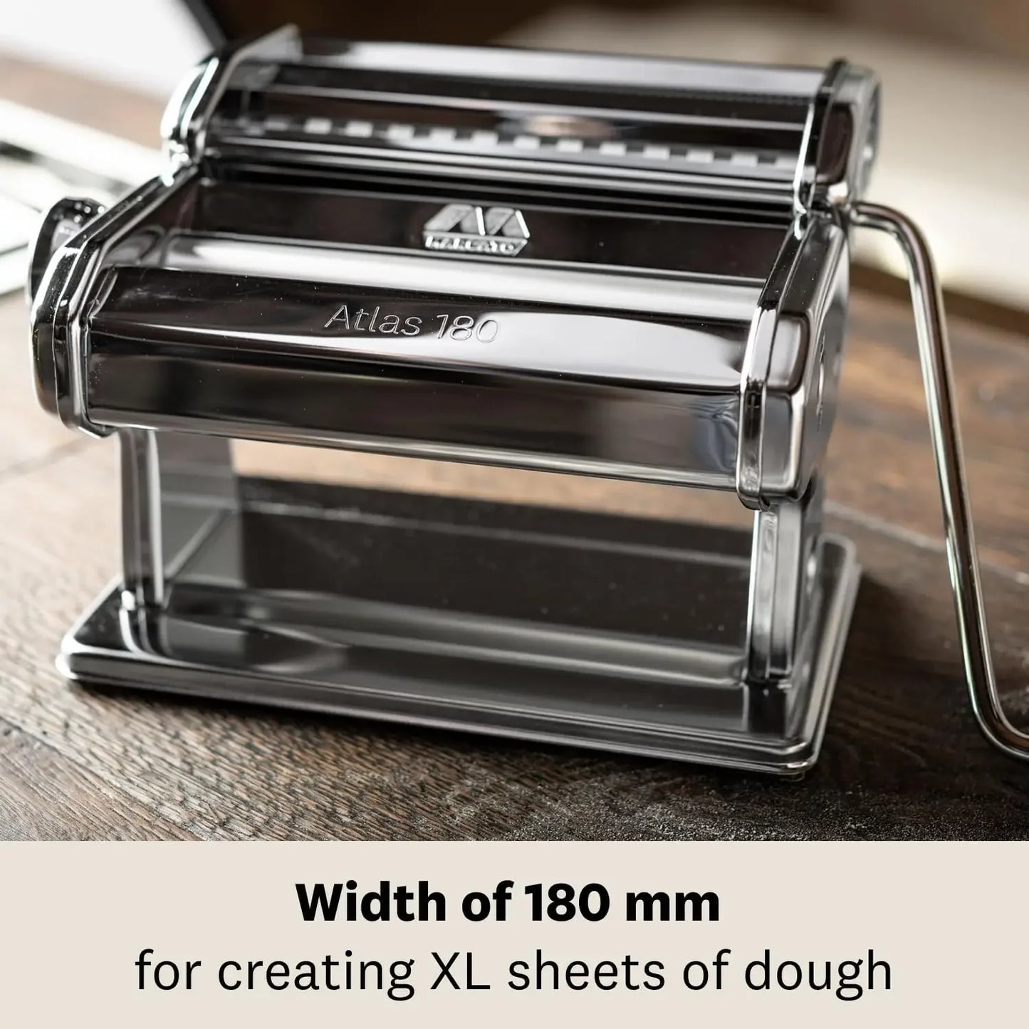 Classic Manual Pasta Machine, Chrome Steel