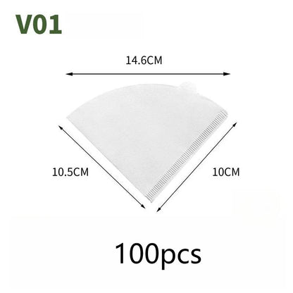 50/100pcs Disposable Cone Coffee Filter Paper for Pouring and Drip Coffee Machines