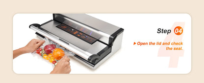 Commercial Vacuum Sealer Machine, Multifunction Automatic Food Packaging with Bag Roll Storage, Cutter for Home Kitchen