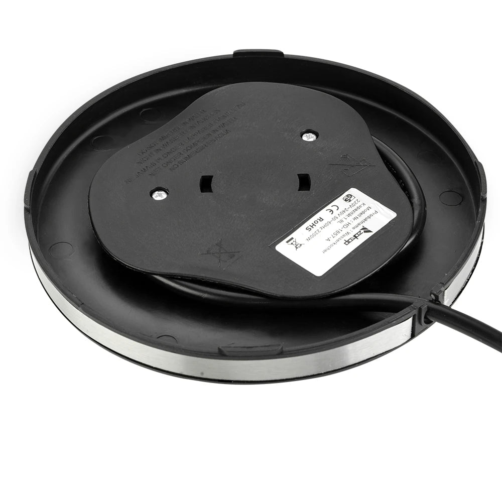 110V 1200W 1.8L Electric Glass Kettle, US Plug, Borosilicate Glass, Blue LED Auto Shut Off 360 Rotation Base