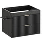 24' Floating Bathroom Vanity with Sink, Modern Wall Mounted Cabinet, 2 Drawers with Black Handles, for Bathroom/Laundry Room
