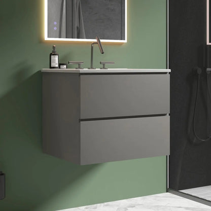 24" Bathroom Modern Floating Vanity with Sink, Double Soft Closing Drawers, Large Storage for Small Space,, Custom