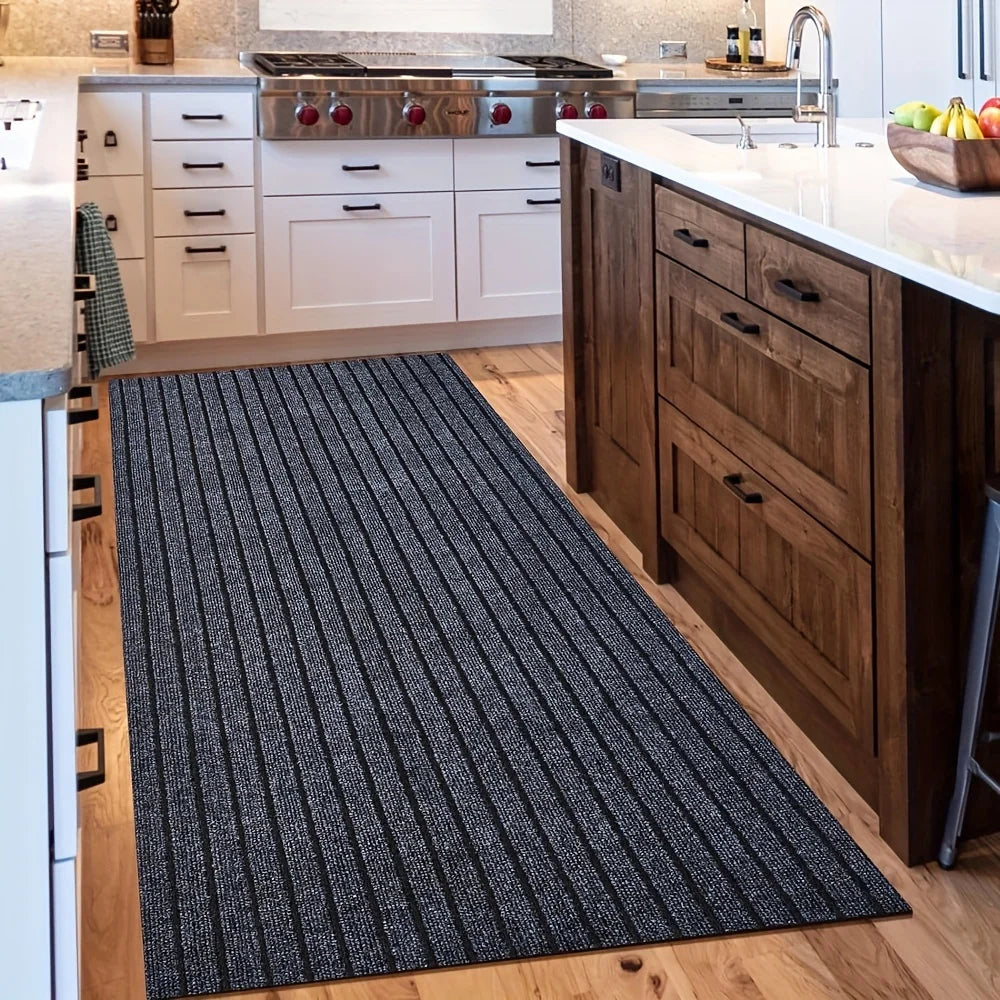 1pc (1800G/Square Meter) Runner with Rubber Backing, Non-Slip, Washable, Indoor And Outdoor