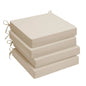 Outdoor Chair Cushions, Pack of 4, Water Resistant with Ties