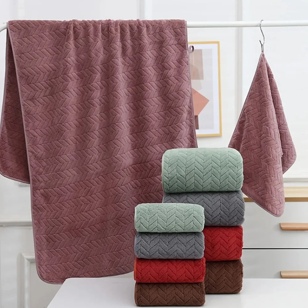 High Quality Thick Coral Velvet Bath Towels, Soft and Absorbent, Sports Beach Towels