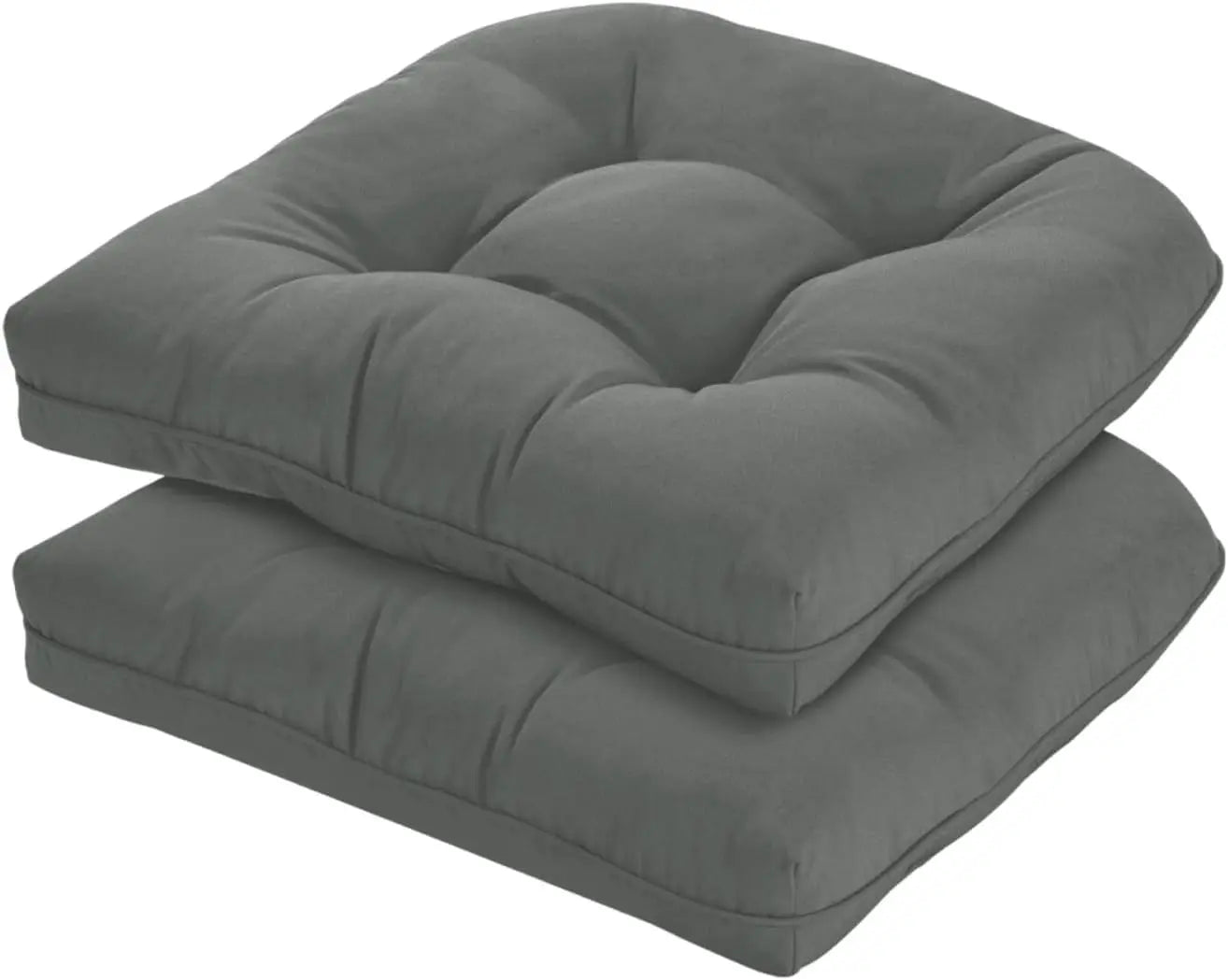 19x19 Outdoor Chair Cushions Set of 2, Tufted, Thick Water Resistant