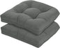 19x19 Outdoor Chair Cushions Set of 2, Tufted, Thick Water Resistant