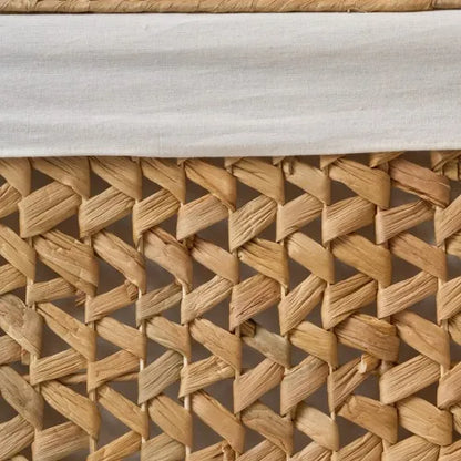 Water Hyacinth Woven Brown Rectangular Laundry Hamper
