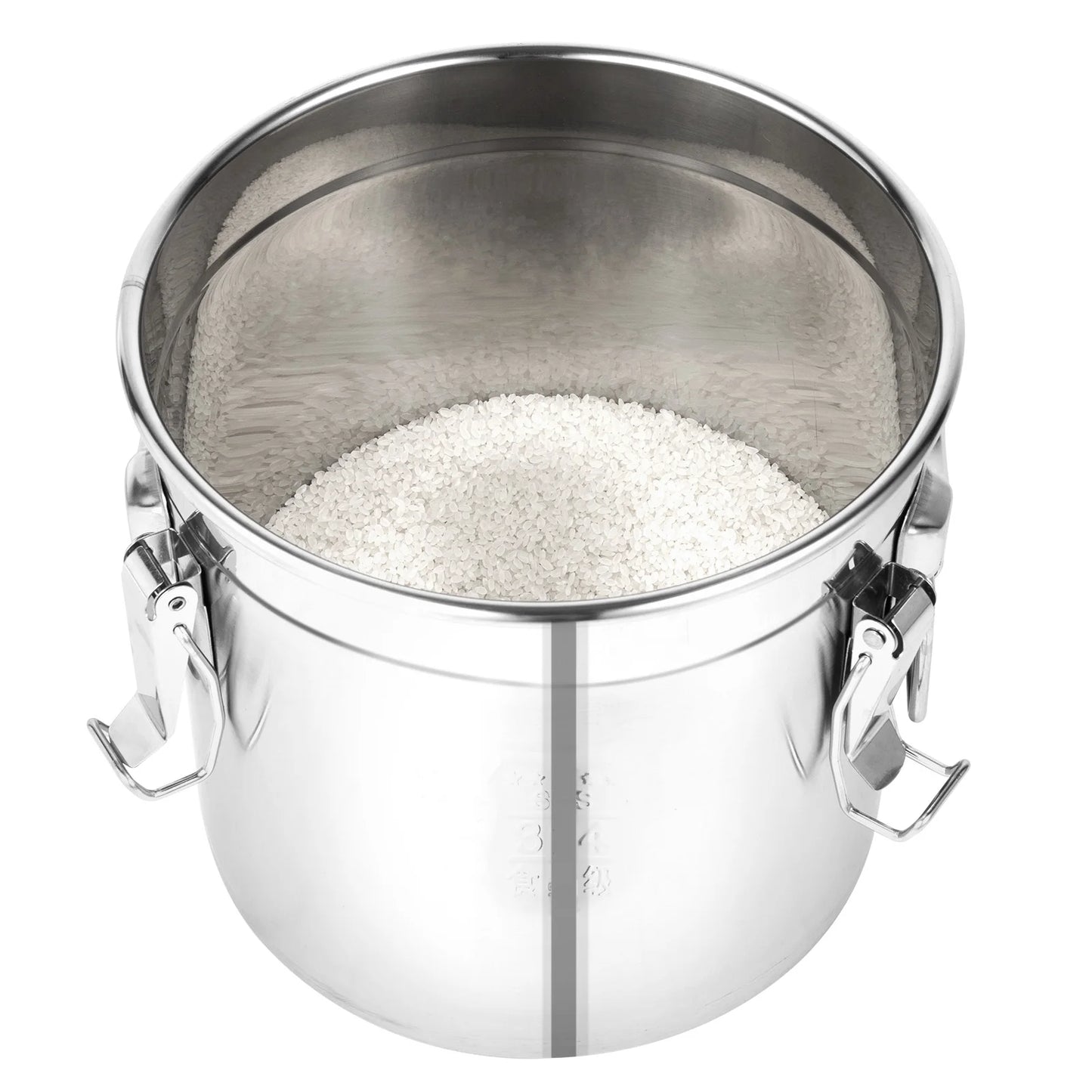 12L 304 Stainless Steel Kitchen Container for Rice, Oil, Airtight Durable, Corrosion Resistant
