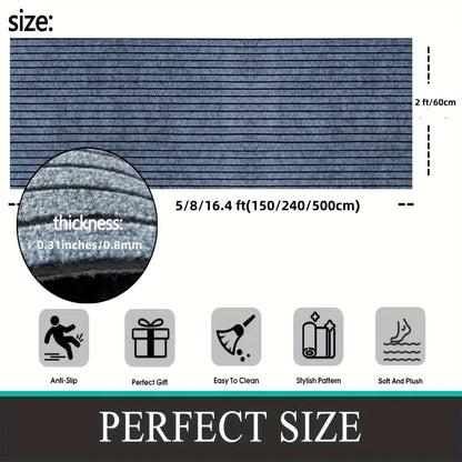 1pc (1800G/Square Meter) Runner with Rubber Backing, Non-Slip, Washable, Indoor And Outdoor
