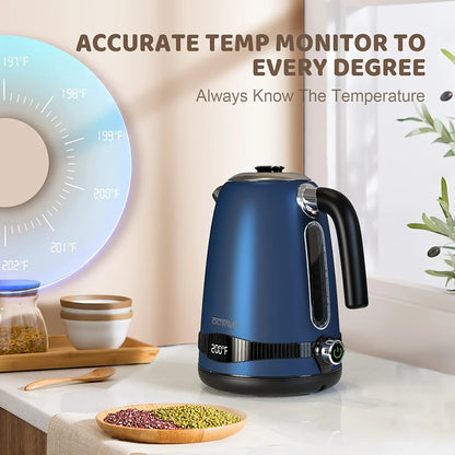 1pc 1.8QT Electric Kettle, US Plug, Temperature Control With 7 Heat Settings & LED Display, (1100W)