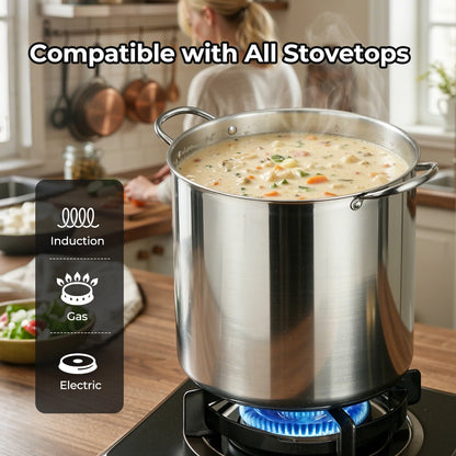 21.5QT Canning Supplies Starter Kit, 11PCS Stainless Steel Water Bath Canner Pot with Tempered Glass Lid, Wide Mouth Funnel, Jar Lifter, Heat-Resistant Gloves