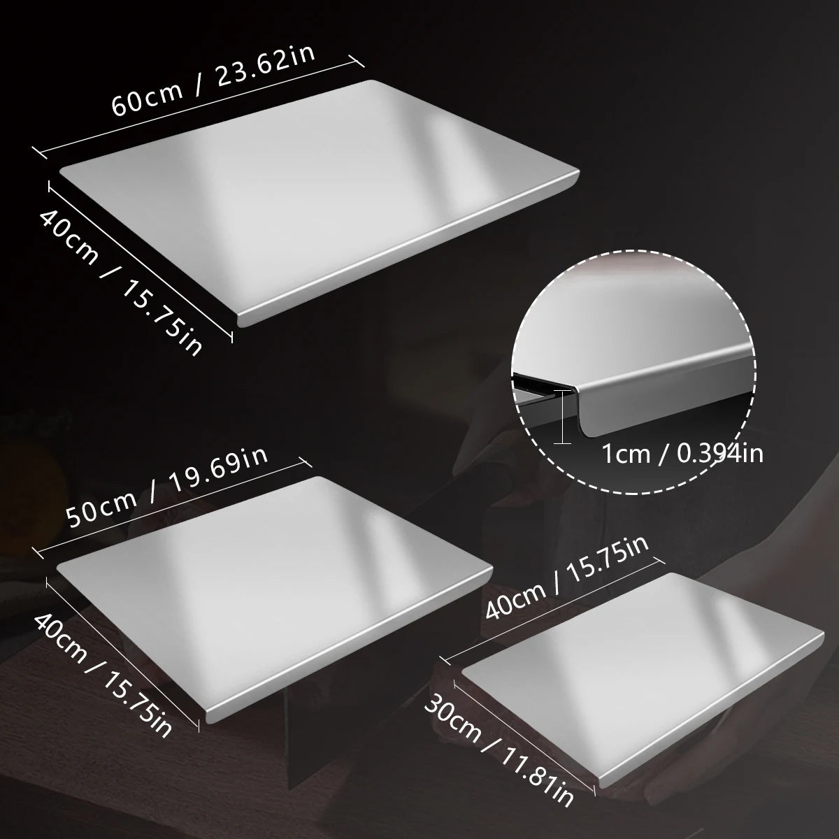 Stainless Steel Cutting Board for Food Preparation ,Meal Prep