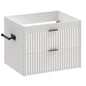 24' Floating Bathroom Vanity with Sink, Modern Wall Mounted Cabinet, 2 Drawers with Black Handles, for Bathroom/Laundry Room