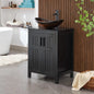 Black 24" Bathroom Vanity with Sink Combo, Grooved, Customized