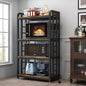 4-Tier Kitchen Bakers Rack with Power Outlet, Microwave Stand, Storage Shelf for Kitchen Organization And Convenience