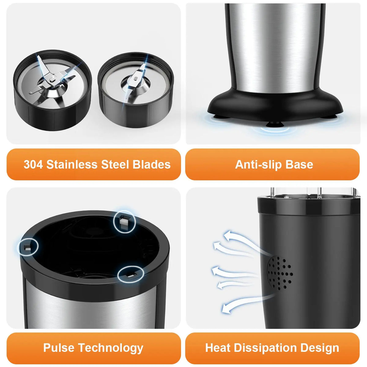 850W Personal Blender with Cups for Shakes and Smoothies, Meat or Fruit Grinding Chopping Blending
