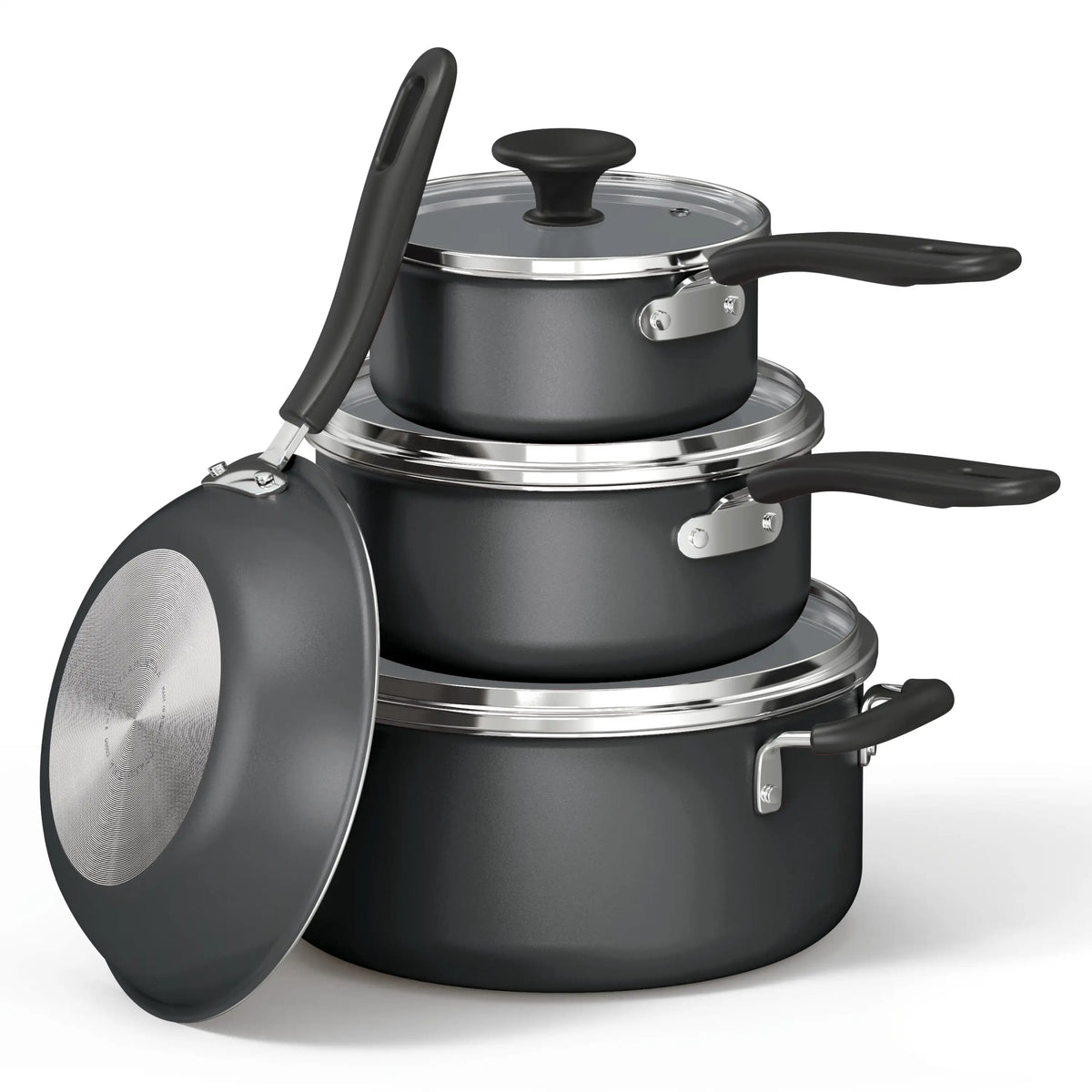 18-Piece Nonstick Cookware Set, Asphalt
