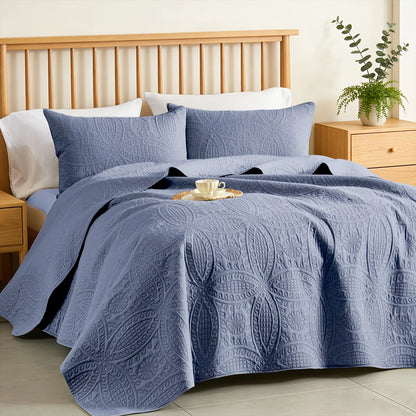 3pcs Or 2pcs Luxury Lightweight Bedspreads Set -Anti-cat Scratch Soft And Breathable Quilt Microfiber Bedspread