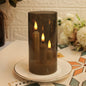 Flameless  Acrylic Short 3 in 1 Taper Candles, Warm Light Flickering Flameless Pillar, LED Electronic Tealight Battery Operated Decor