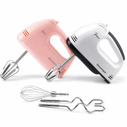 7 Speed Portable Electric Handheld Mixer with 5 Stainless Steel Accessories