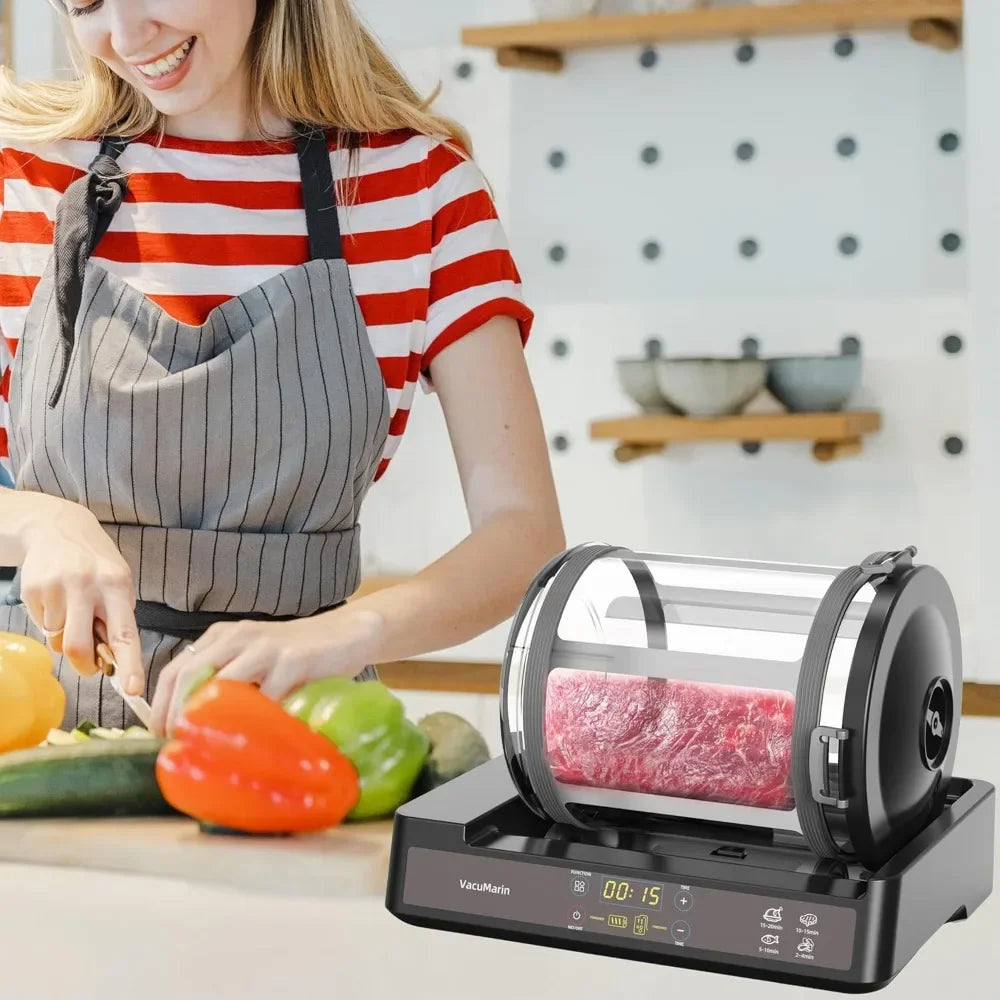 Vacuum Tumbler Marinator for Meat or Vegetable with Leak Proof Clip