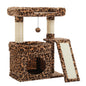 Small Cat Tree for Indoor Cat, Tower with Sisal Scratching Post and Pad, Wide Top Perch