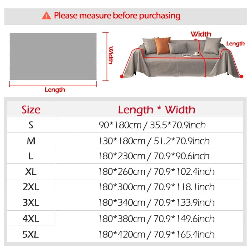 Waterproof Sofa Blanket, Durable Fabric Dust-proof Anti-scratch